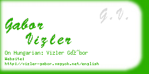 gabor vizler business card